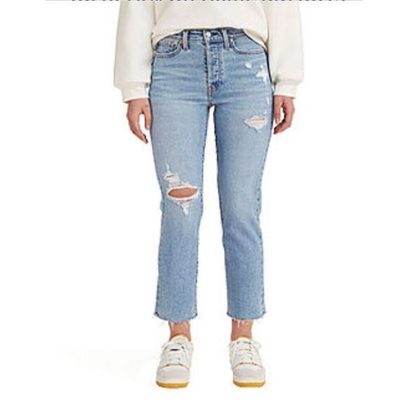 Levi's Wedgie Destructed Straight Jeans Size 32 - Picture 1 of 8